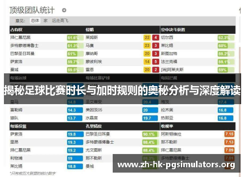 揭秘足球比赛时长与加时规则的奥秘分析与深度解读